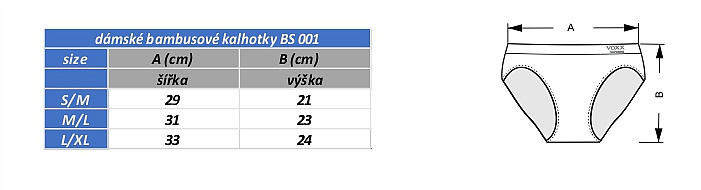 dámské bambusové funkční kalhotky VoXX BS-001 bílé L/XL